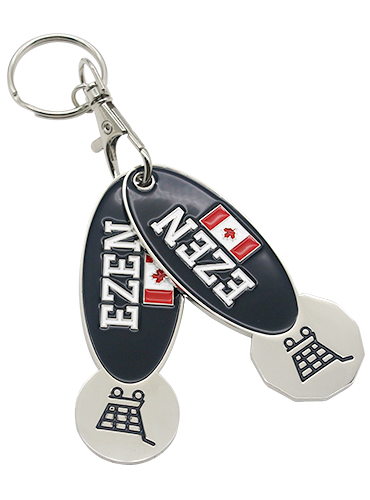 Stamping Enamel Trolley Coin Keychain
