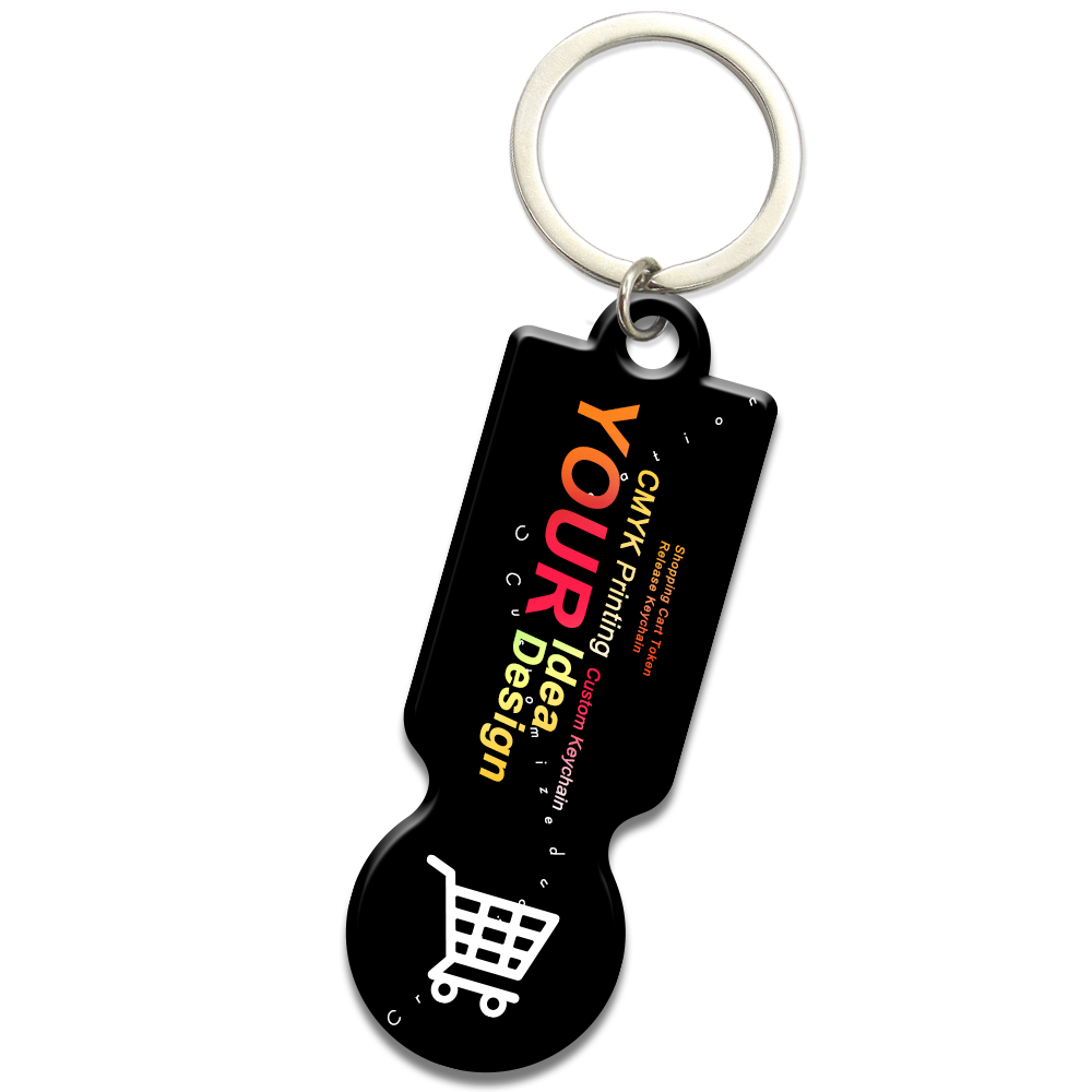 Personalized Promotional Trolley Coin Keychain
