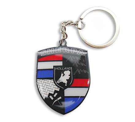 Offset Printing Metal Shield Logo Keychain Offset Printing Metal Shield Logo Keychain