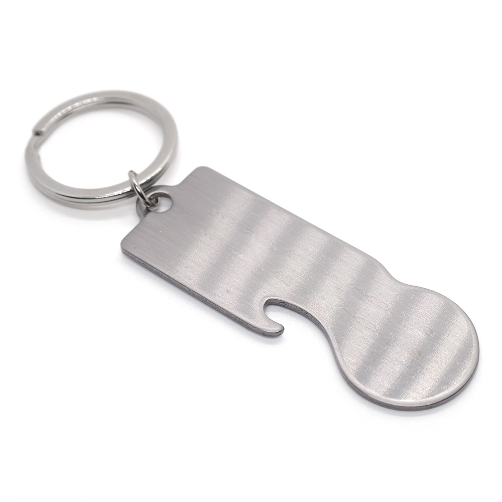SO-002 Blank Stainless Steel Shopping Cart Remover Keychain