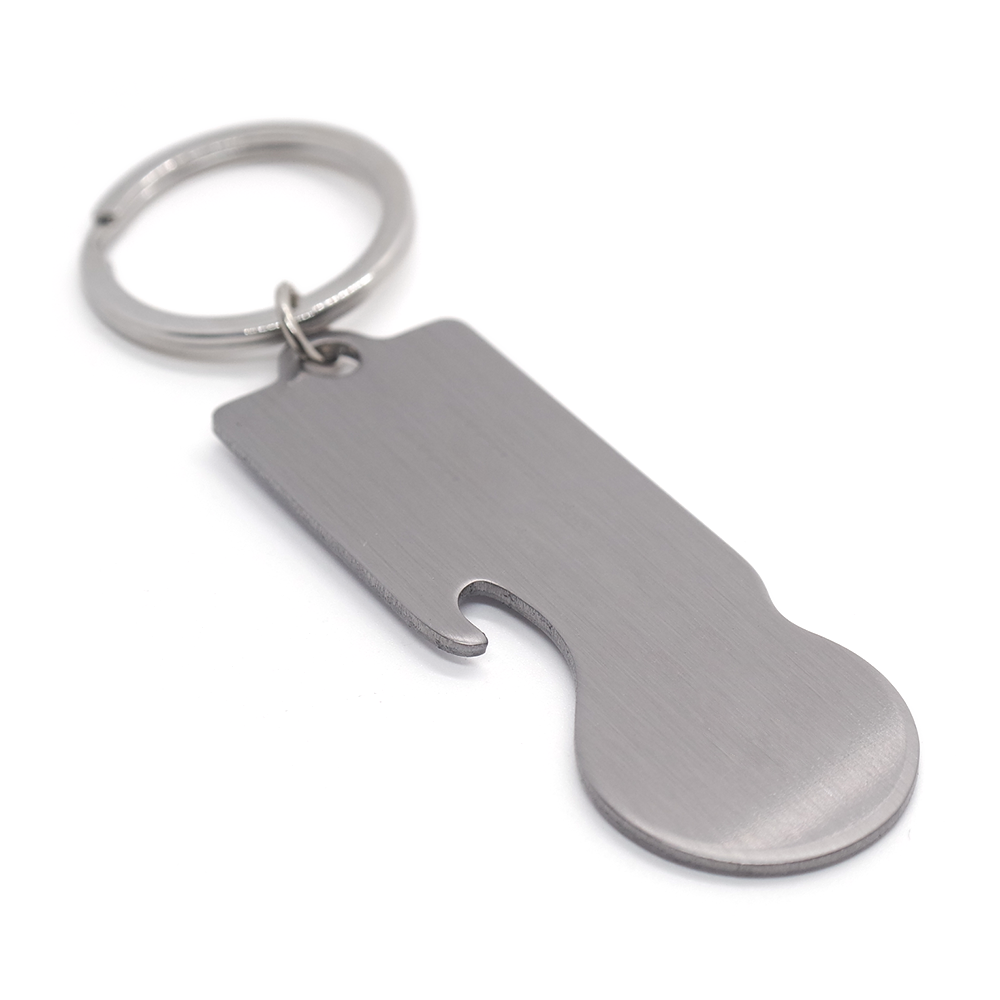 SO-002 Blank Stainless Steel Shopping Cart Remover Keychain