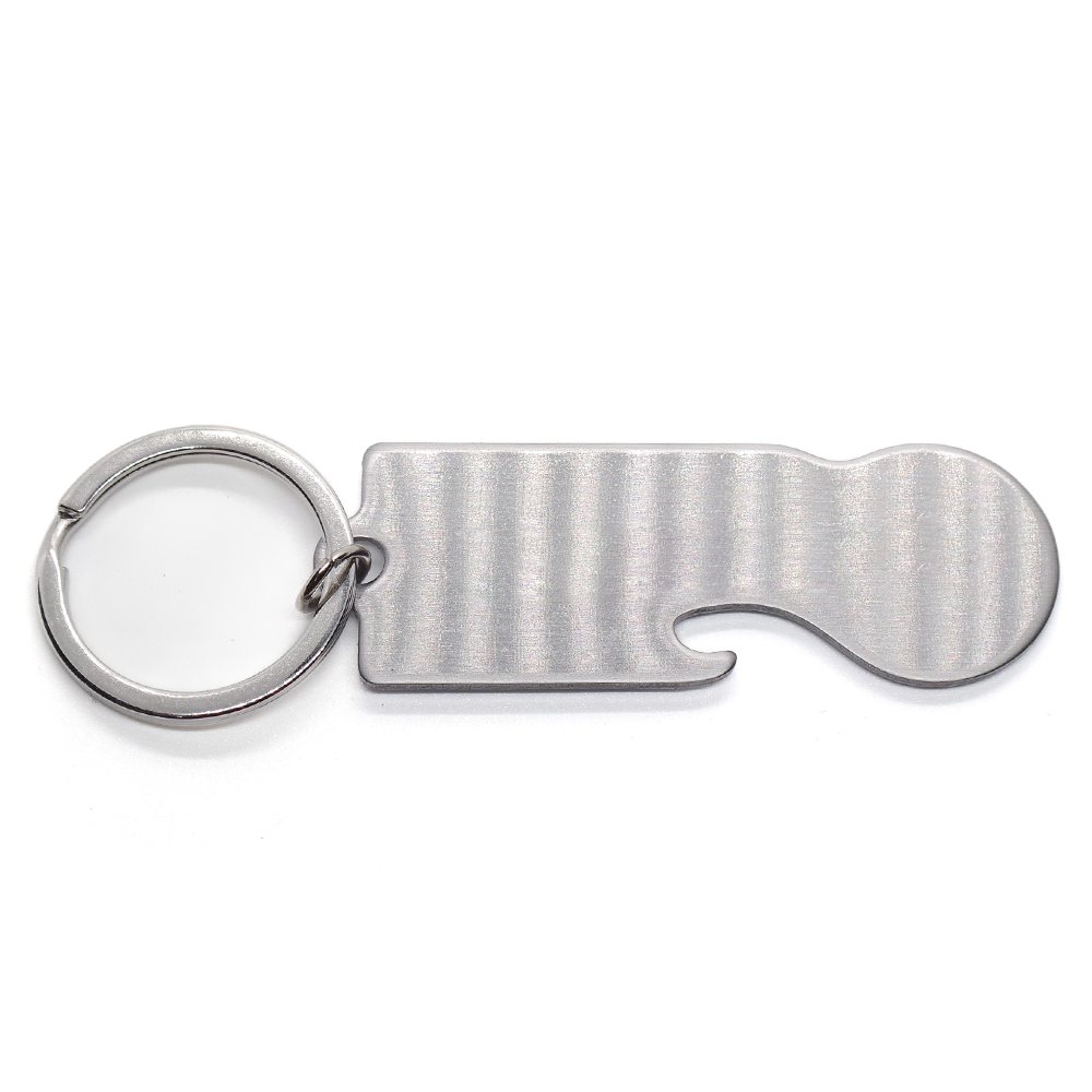 SO-002 Blank Stainless Steel Shopping Cart Remover Keychain