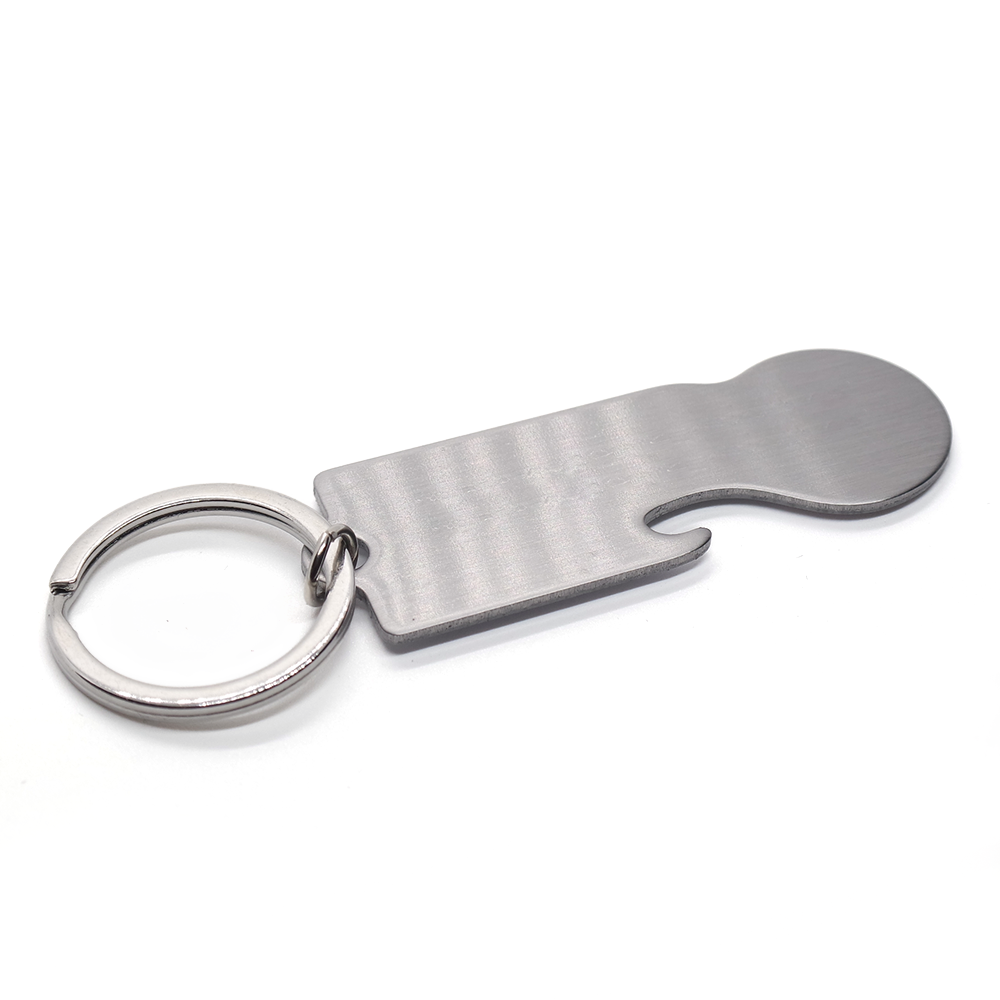 SO-002 Blank Stainless Steel Shopping Cart Remover Keychain